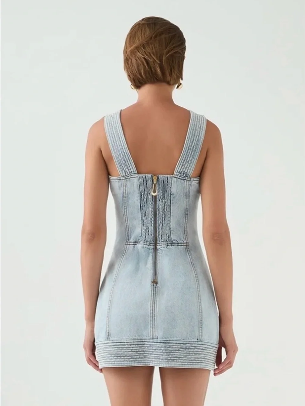 Aje Coast Denim Mini Dress - Picture 3 of 14